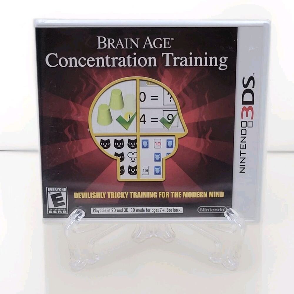 Brain Age Concentration Training Nintendo 3 DS Game 2012 New Factory SEALED